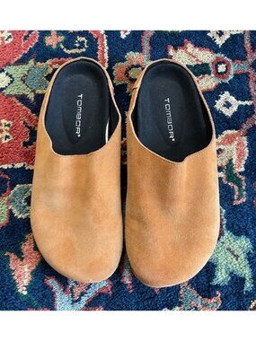 Tombor Slides Clogs Style Size 6 (see Measurements) Orange Suede